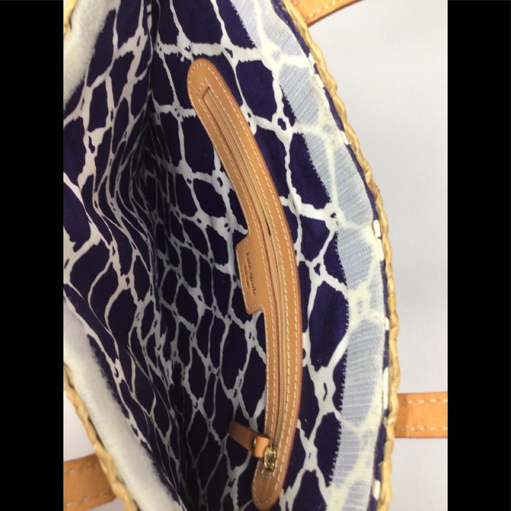 Vintage Kate Spade Summer Straw Lobster Tote Bag - Picture 3 of 3